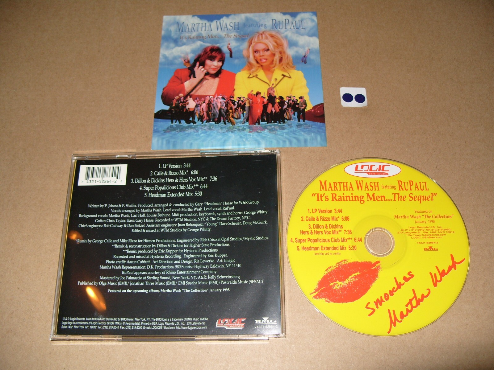 Martha Wash Its Raining Men The Sequel 5 Track cd Single 1998 Ex+Condition (F11)