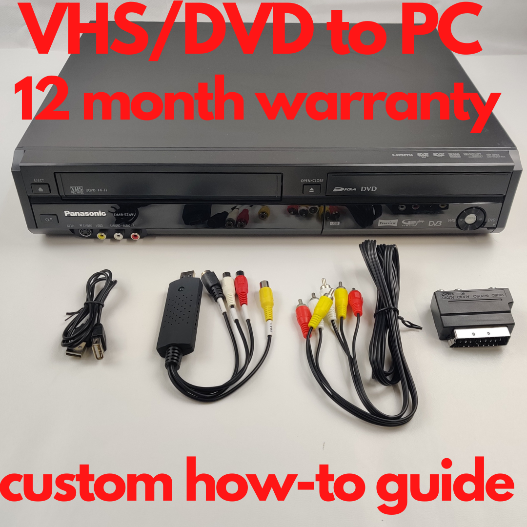 VCR & DVD Player Combo / Recorder Kit Copy VHS & DVD To DVD, PC + COMBO