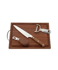 Fortessa Crafthouse Bar Tool Set, Bar Knife, Bar Board, Peeler and Channel Knife