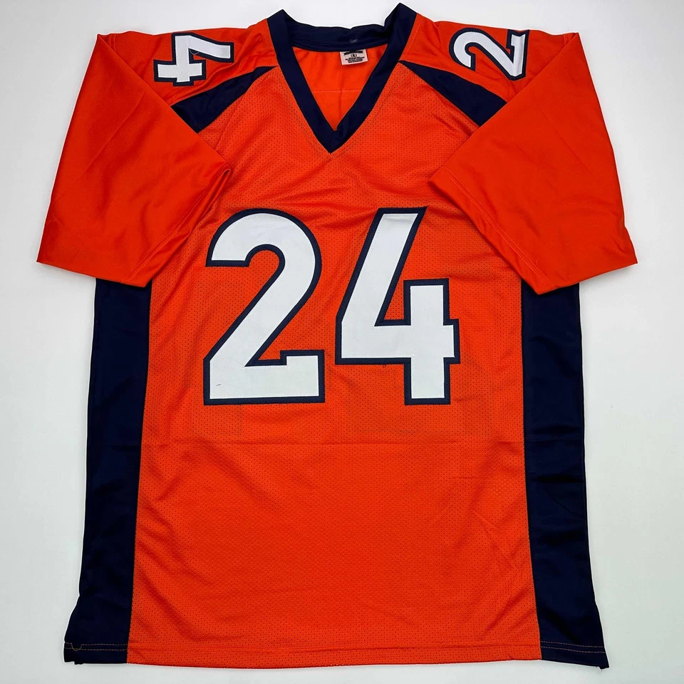 Camiseta deportiva facsímil autografiada Champ Bailey Denver naranja reimpresión talla XL para hombre Foto 3 de 4