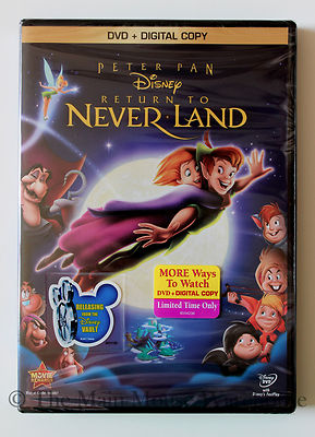 Disney Peter Pan Sequel Return to Neverland Locked in Vault DVD Digital  Copy 786936835816|