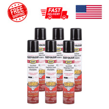 Rust-Oleum Stops Rust Turbo Spray Paint, 24 Oz, Gloss Black, 6 Pack - Quick Dry