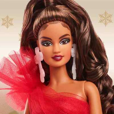 NRFB Barbie SIGNATURE brunette hispanic NOEL HOLIDAY 2024 Collection HRM67 - Photo 1/3