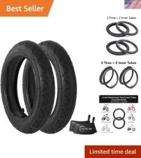 Set of 2 Pairs 16" Kids Bike Tires & Tubes - Durable & Safe for Young Riders