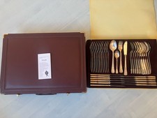 Nivella 70 tlg. Besteckkasten 12 Personen Vergoldet