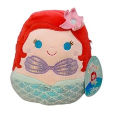 Disney Squishmallows Ariel Little Mermaid 7" Plush Stuffed Animal Kellytoy NWT