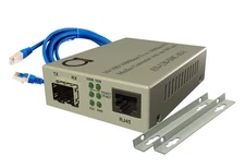 Fiber to Ethernet Converter | Open SFP slot Gigabit to RJ45 10/100/1000 Fiber...