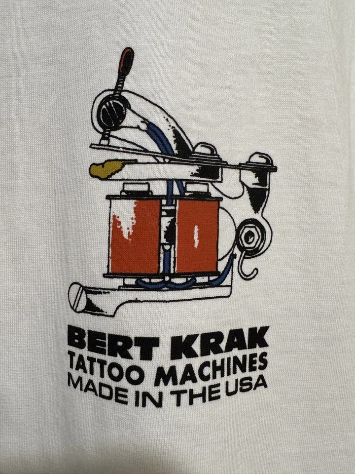 Camiseta gráfica hecha a mano tatuaje BERT KRAK X STANCE para hombre talla mediana Foto 3 de 4