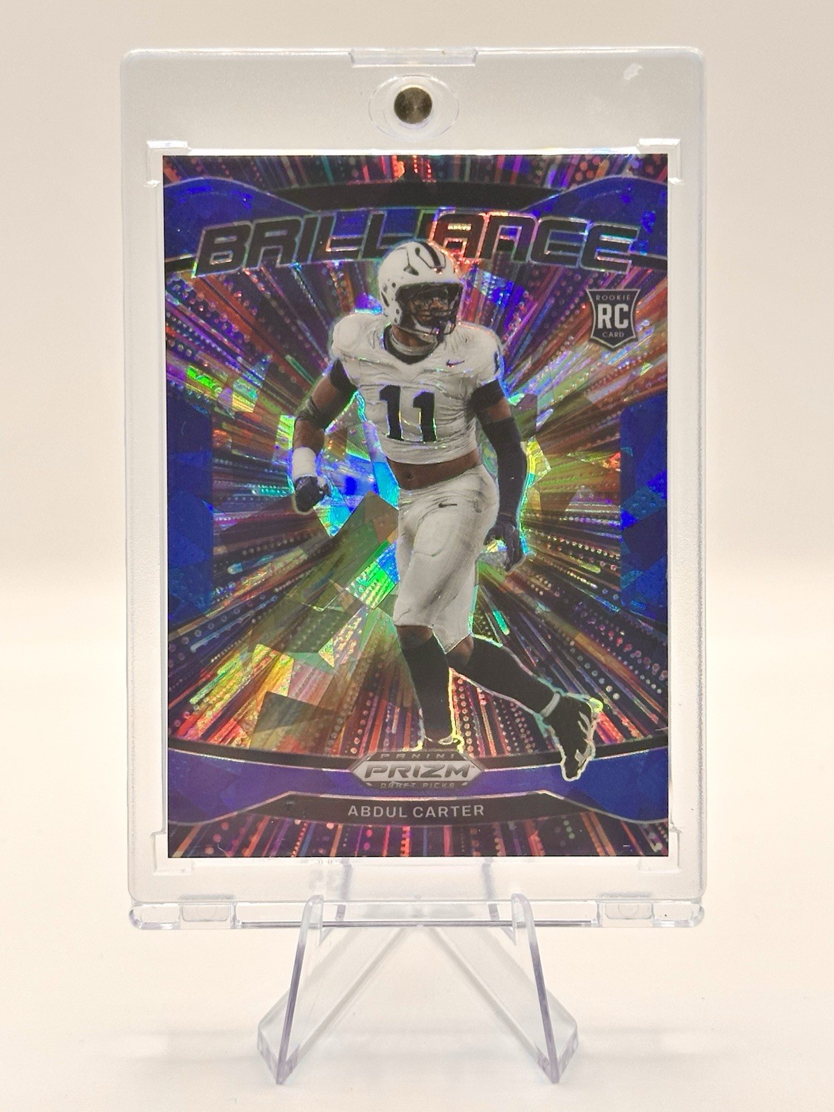 2025 Panini Prizm Draft Picks Abdul Carter "Brilliance" Blue Cracked Ice /149