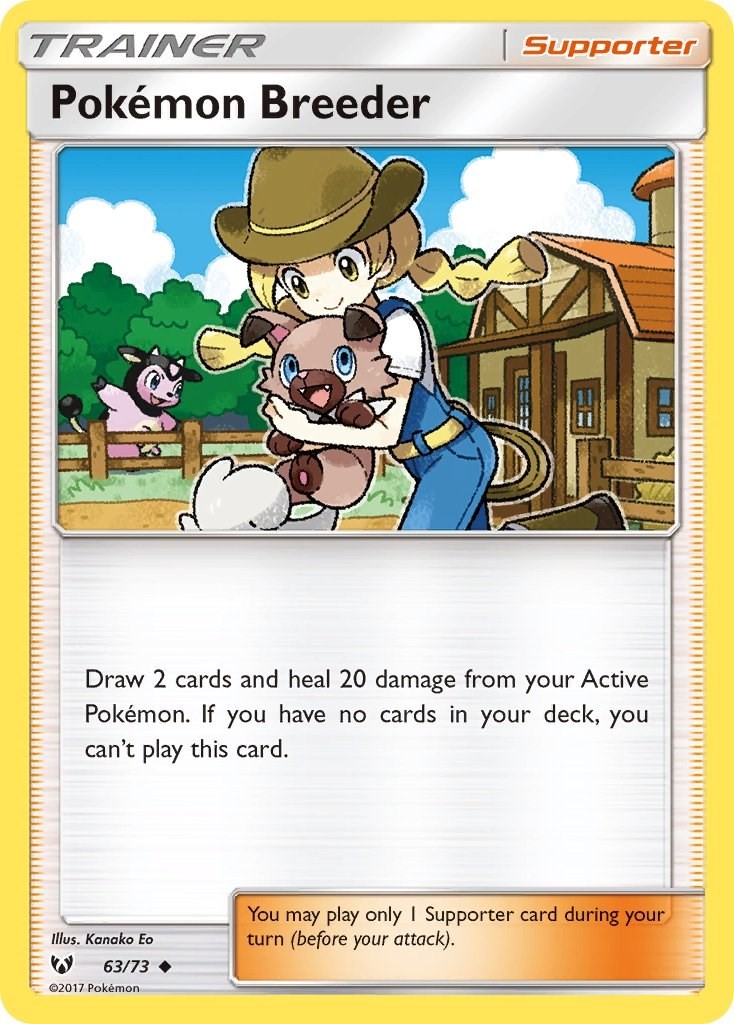 Pokemon - Pokemon Breeder Reverse Holofoil Shining Legends [SHL - 63/73]