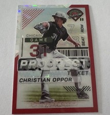 2024 Panini Prospect Edition Christian Oppor Ticket Red Cracked Ice Prizm SP