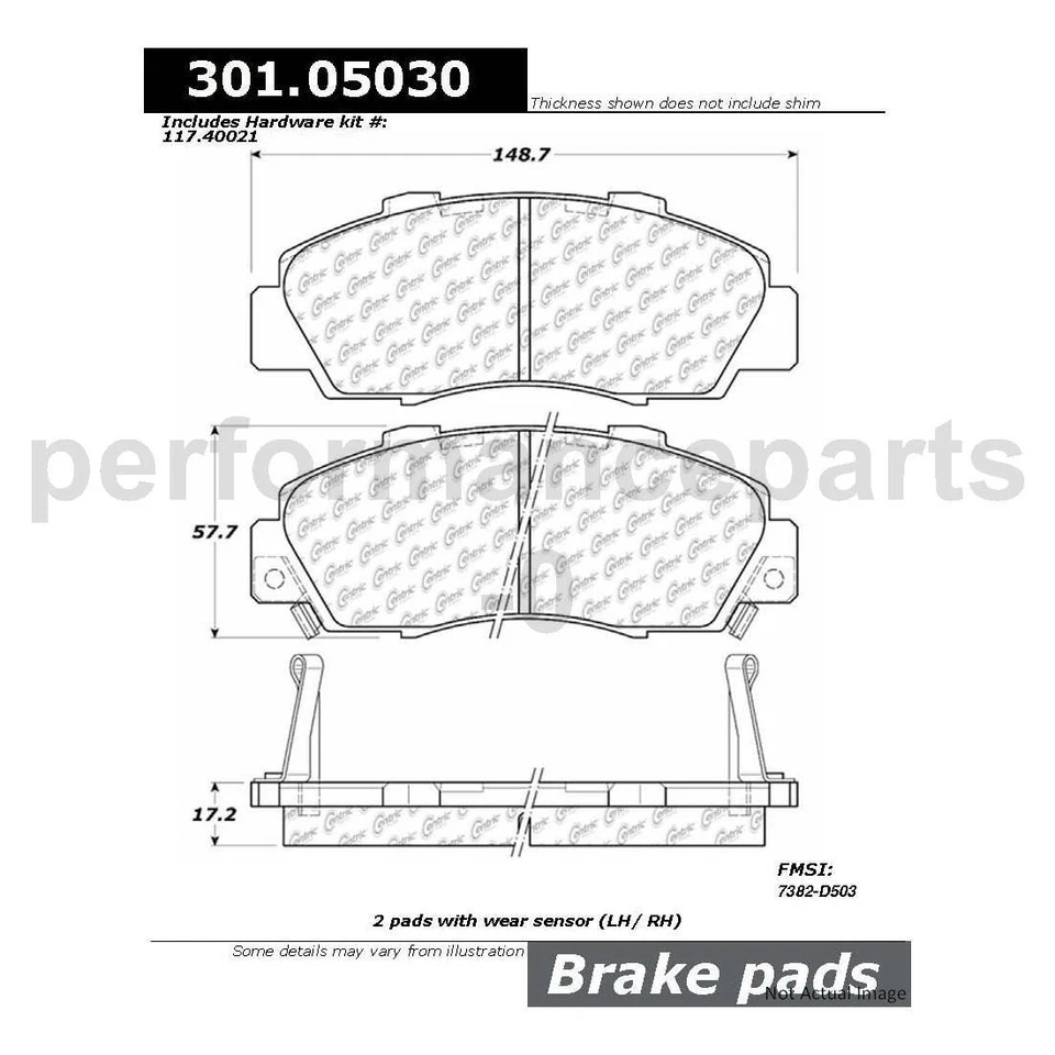 Juego de pastillas de freno de disco delanteras rotor de freno de disco para Honda Odyssey 1995-1998 Foto 4 de 4