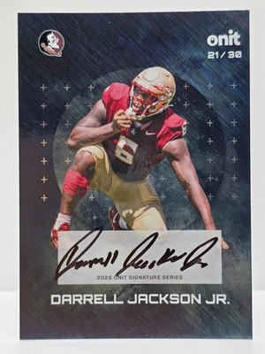 2025 Onit Florida State Seminoles Gravity Darrell Jackson Jr Blue Auto #21/30