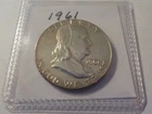 BENJAMIN   SILVER    HALF   DOLLAR    1961
