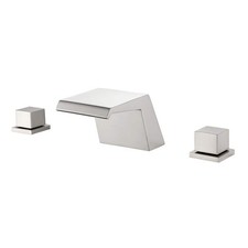 8 in. Widespread 2-Handle Bathroom Faucet with Waterfall in Brushed Nickel