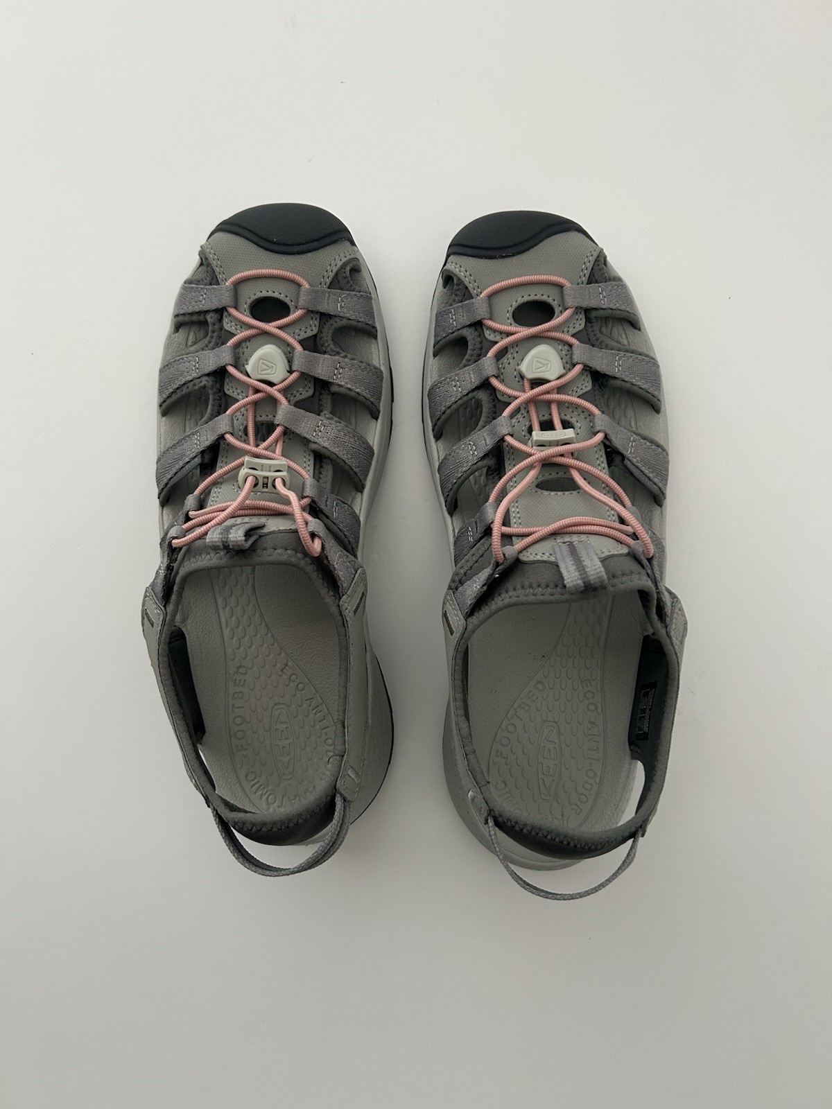 Sandali donna Keen Astoria West taglia 10 nuovi senza scatola colore grigio corallo