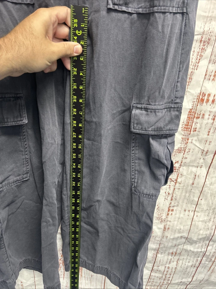 Pantalones O'Neill Mujer Pequeños Gris Brexton Carga Rectos Sarga Ancha Cintura Elástica Foto 3 de 4