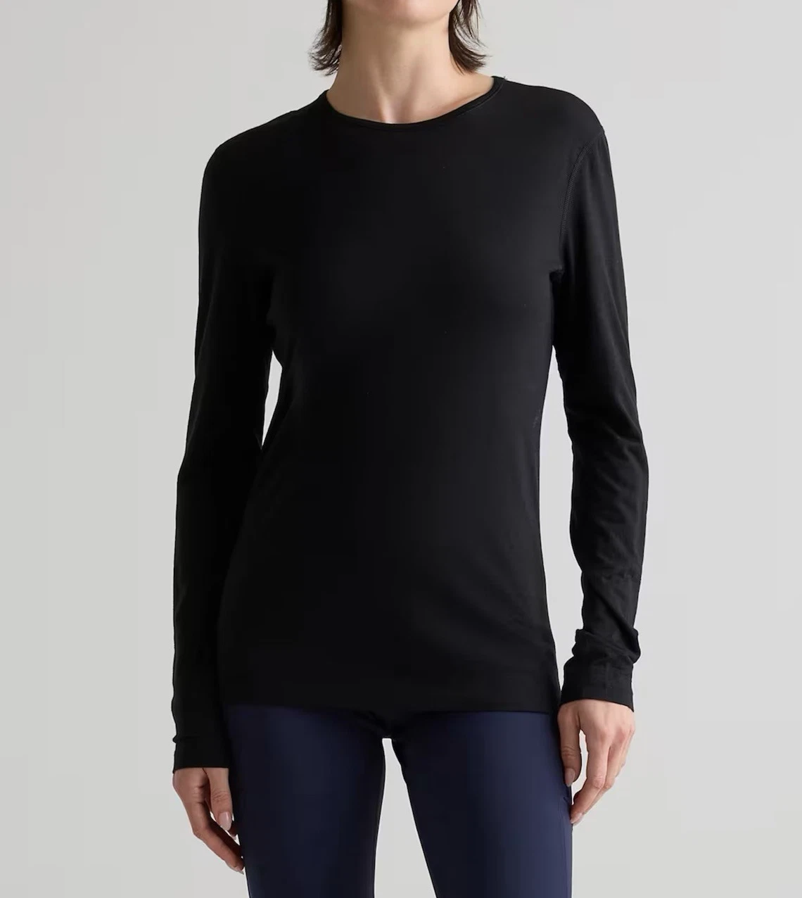 Quince 100% Merino Wool All-Season Long-Sleeved Base Layer Tee Natural Fiber Sm