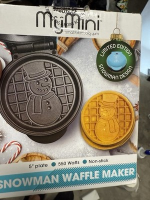 mymini snowman waffle maker limited edition