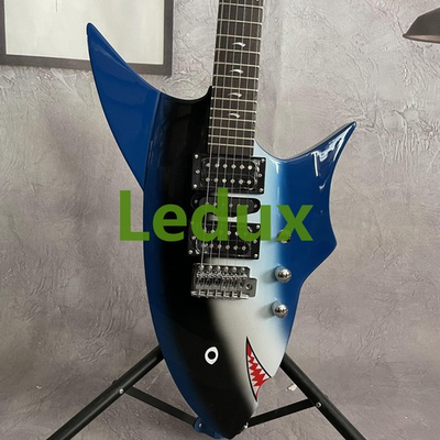 #ad Factory Blue Shark Electric Guitar Rosewood Fretboard Chrome Hardware Bone Nut $337.00