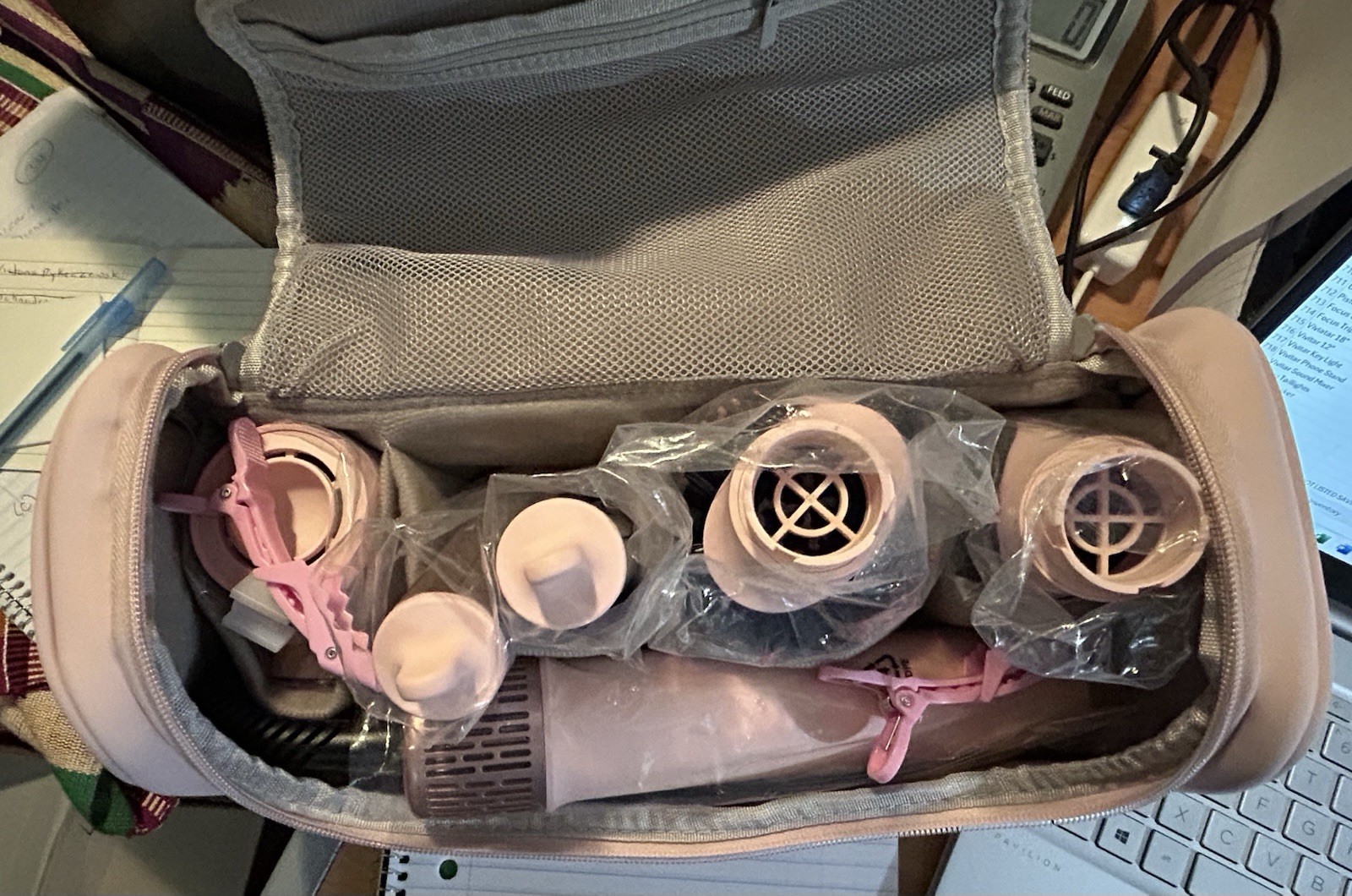 5 in 1 Hair Dryer Brush Fast Blow Dry & Curling Styling Tool Included Travel Bag