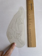 Vintage Acetate Tattoo Stencil 60's-70's Crawling Panther 7.5"