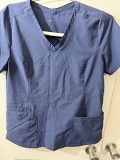 Momentum By Maevn Scrub Top Size Medium Navy Blue