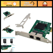 Dual-Port PCIe Gigabit Ethernet Adapter, 1000M Network Card for Windows/Linux/VM