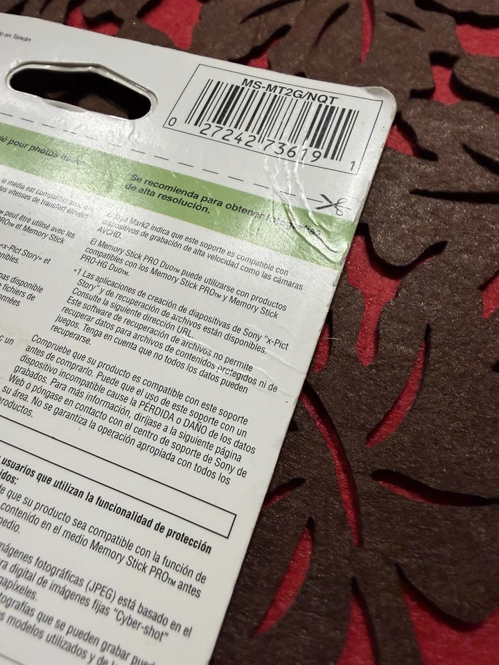 Sony Memory Stick 2GB PRO Duo Mark 2 Camera Camcorder Flash Card 2 GB G MS-MT2G - Image 4 of 4