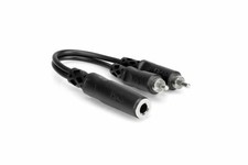 Hosa YPR-131 Y Cable - 1/4" TSF to Dual RCA