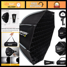 23.6" Softbox with S-Type Bracket, Portable Handheld Lighting Diffuser