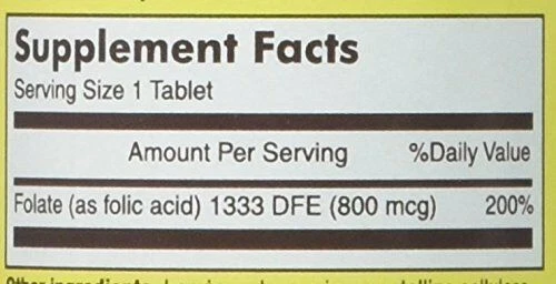 Comprimidos suplementos dietéticos de ácido fólico Mason Natural vitamina B 800 mcg 100 unidades Foto 2 de 4