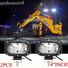 2PC 160W Tractor Cube LED Headlight 12V-24V IP68 LED Work Light fit Various JCB
