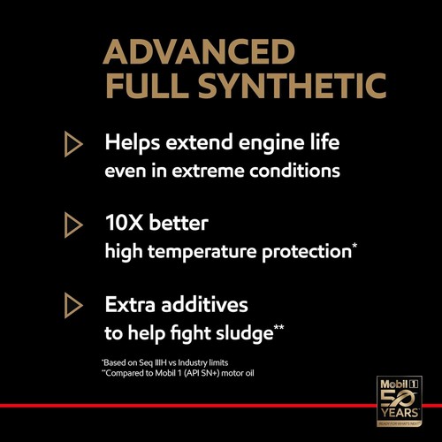 Mobil 1 Advanced Full Synthetic Motor Oil 5W-30, 5 Quart 5 - Picture 8 of 8