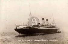 Empress of Ireland Passenger Ship in Liverpool RPPC Photo Postcard COPY