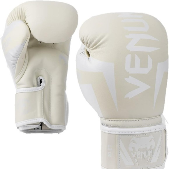 Venum Elite 14oz Boxing Gloves – White/Off-White, Professional MMA & Training Gl