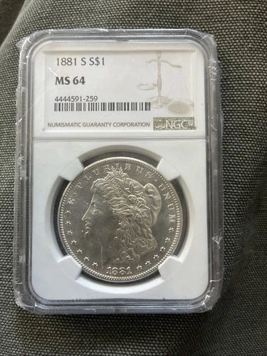 1881-S Morgan Dollar NGC MS64 BU $1 Silver Coin Brilliant Uncirculated