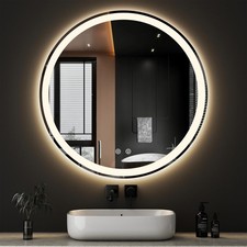 Mirror 36 Inch Round Led Anti Fog Dimmable 3 Color Dumos Bathroom Lights Circle Mirror 36 Inch Round Led Anti Fog Dimmable 3 Color Dumos Bathroom Lights Circle