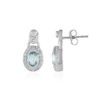 Cavill Ohrringe Damen 2,04Ct Zirkon Sterling Silber Oval Echtschmuck