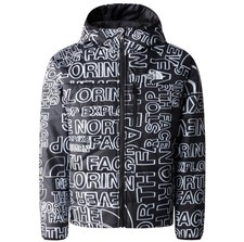 The North Face Boys Reversible TNF Black Print Down Jacket Size Large