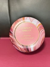 NEW Threshold Luminous Apricot Candle 12oz Marble Tin Discontinued 2024