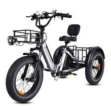 20in Electric Tricycle for Adults 1200W Peak 48V 30.5AH Folding Ebike 25MPH