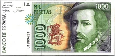 Spain 1000 Pesetas 1992 UNC Pick 163