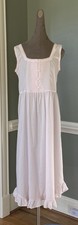 Vintage Laura Ashley Pintuck Pink Nightgown With Ruffle SZ Medium
