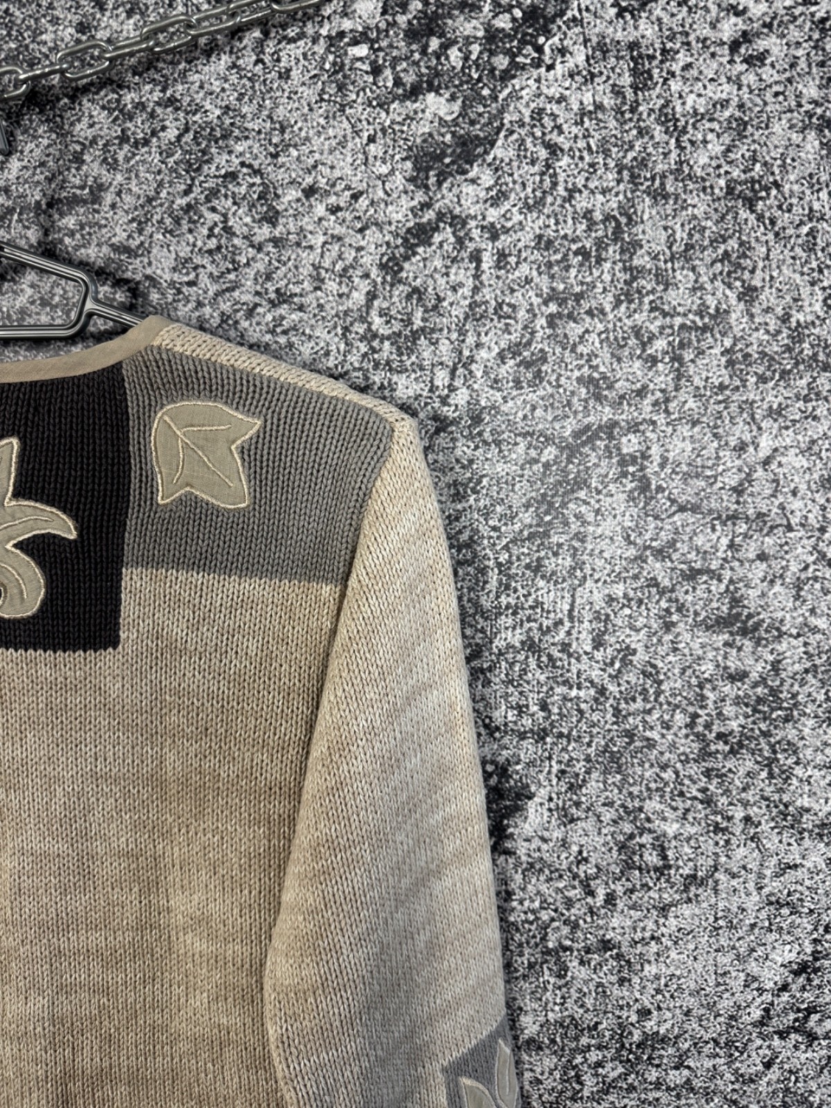 Women’s Orvis Leaf Patchwork Cardigan Knit Sweate… - image 10