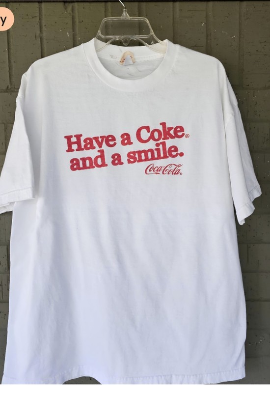 XL coke and a smile 2005 mighty fine tshirt