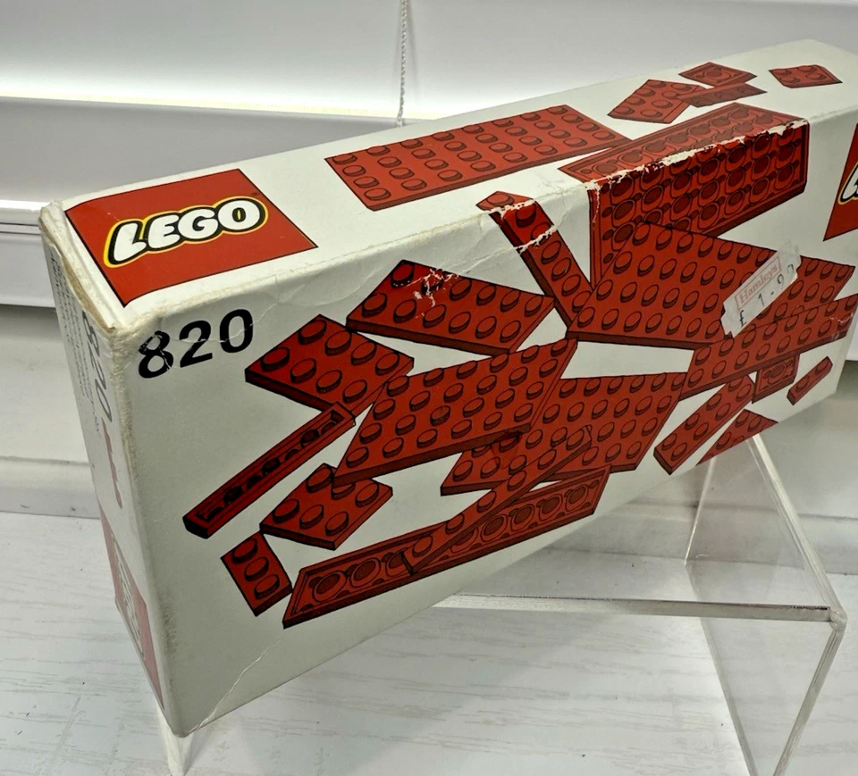 MISB VINTAGE 1980 LEGO RED BLOCKS SET 820 NEVER OPENED (E) - Image 3 of 4