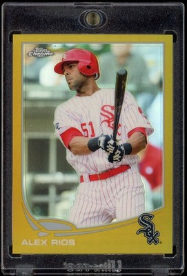2013 Topps Chrome Alex Rios Gold Refractor Parallel Card #14/50