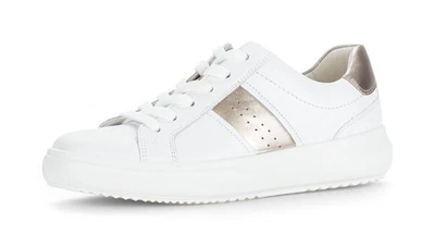 GABOR Plateausneaker Freizeitschuh, Halbschuh, Schnürschuh , Gr. 39 , weiß-gold - Bild 1 von 4