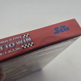 Formula One Built to Win F-1 - Box Only - NES Nintendo - Shrink - (No Game)